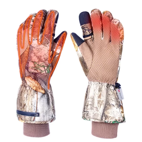 Camouflage Heated Gloves for Hunting