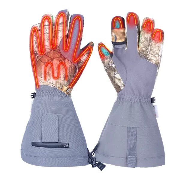 Battery Rechargeable Camouflage Heated Hunting Gloves TGT-3075