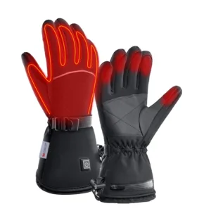 Heated Gloves for Men & Women - Rechargeable Electric Winter Gloves  with 3M Thinsulate, Touchscreen & Waterproof Zipper for Skiing,  Motorcycle Riding, Hunting & Ice Fishing  TGT-1075M