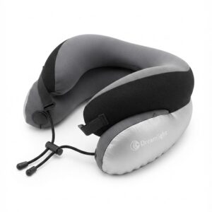 Dreamlight Travel Neck Pillow | Memory Foam + Adjustable Inflatable Support U-Shaped Pillow