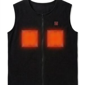 Heated Vest for Men Women - Rechargeable Dual-Zone Carbon Fiber Heating, Soft Fleece, Smart Temp Control for Outdoor Winter Wear